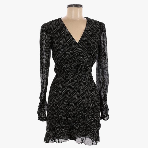 ba&sh Little Ruched Printed Georgette Mini Dress - Picture 9 of 16